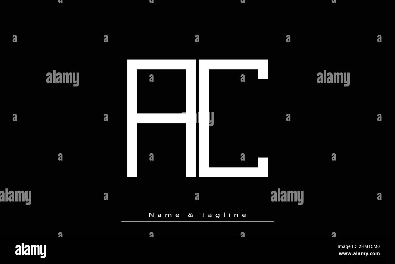 Lettres de l'alphabet initiales Monogram logo AC, CA Illustration de Vecteur