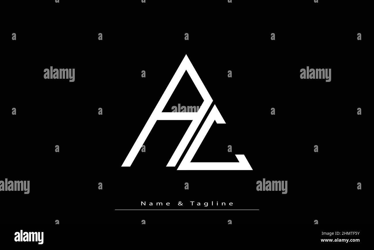 Lettres de l'alphabet initiales Monogram logo AC, CA Illustration de Vecteur