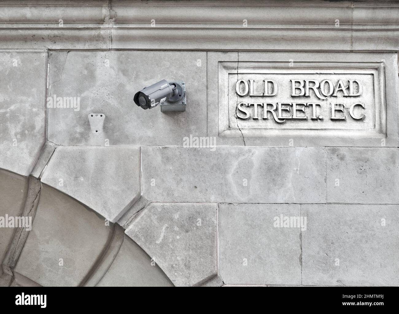 Panneau de rue pour Old Broad Street, EC2, dans la ville de londres, Angleterre. Banque D'Images