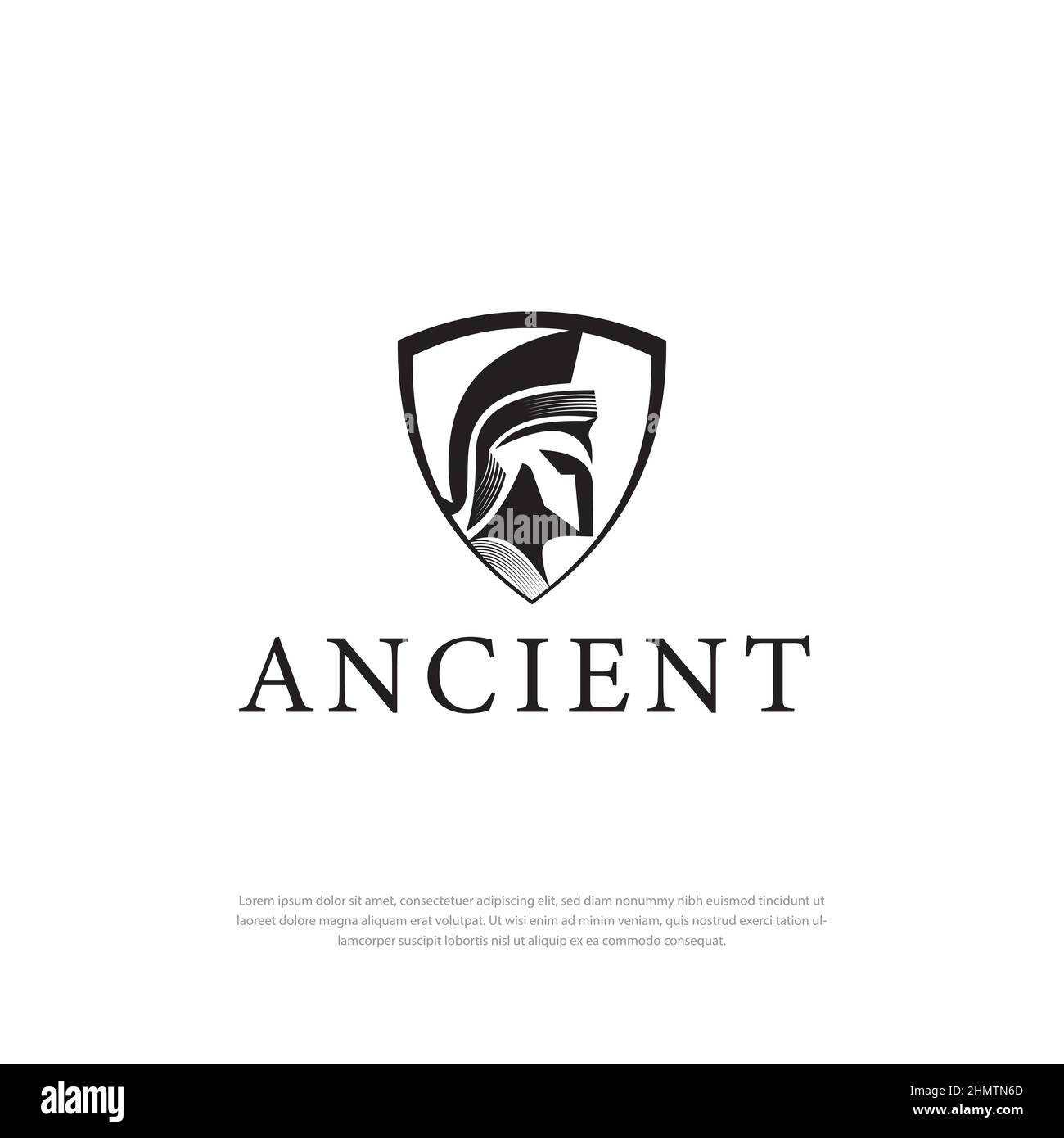 Motif, symbole, icône, modèle du logo du guerrier des Templiers médiévaux des anciens chevaliers Illustration de Vecteur