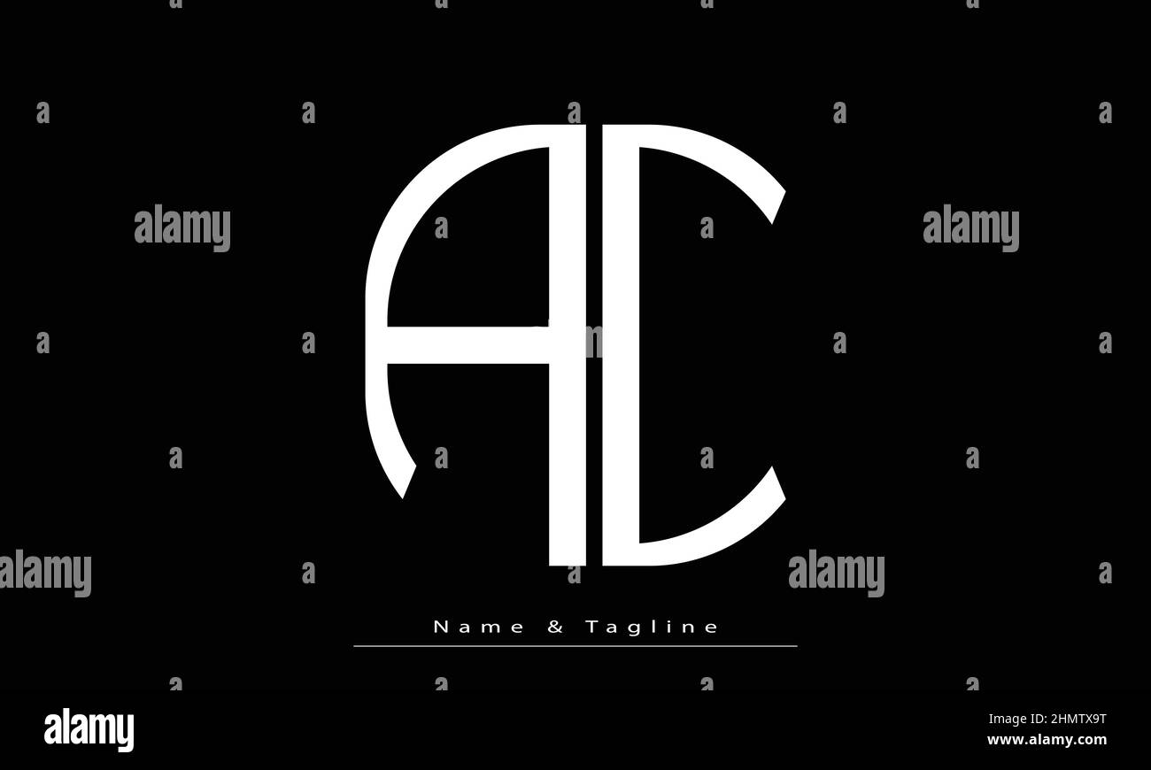 Lettres de l'alphabet initiales Monogram logo AC, CA Illustration de Vecteur