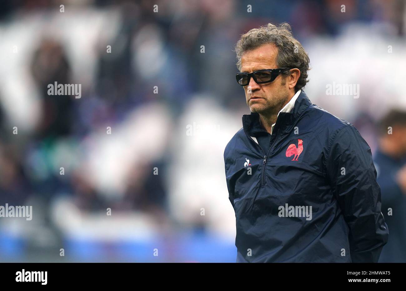 France entraîneur Fabien Galthie pendant le match Guinness six Nations au Stade de France, Paris. Date de la photo: Samedi 12 février 2022. Banque D'Images