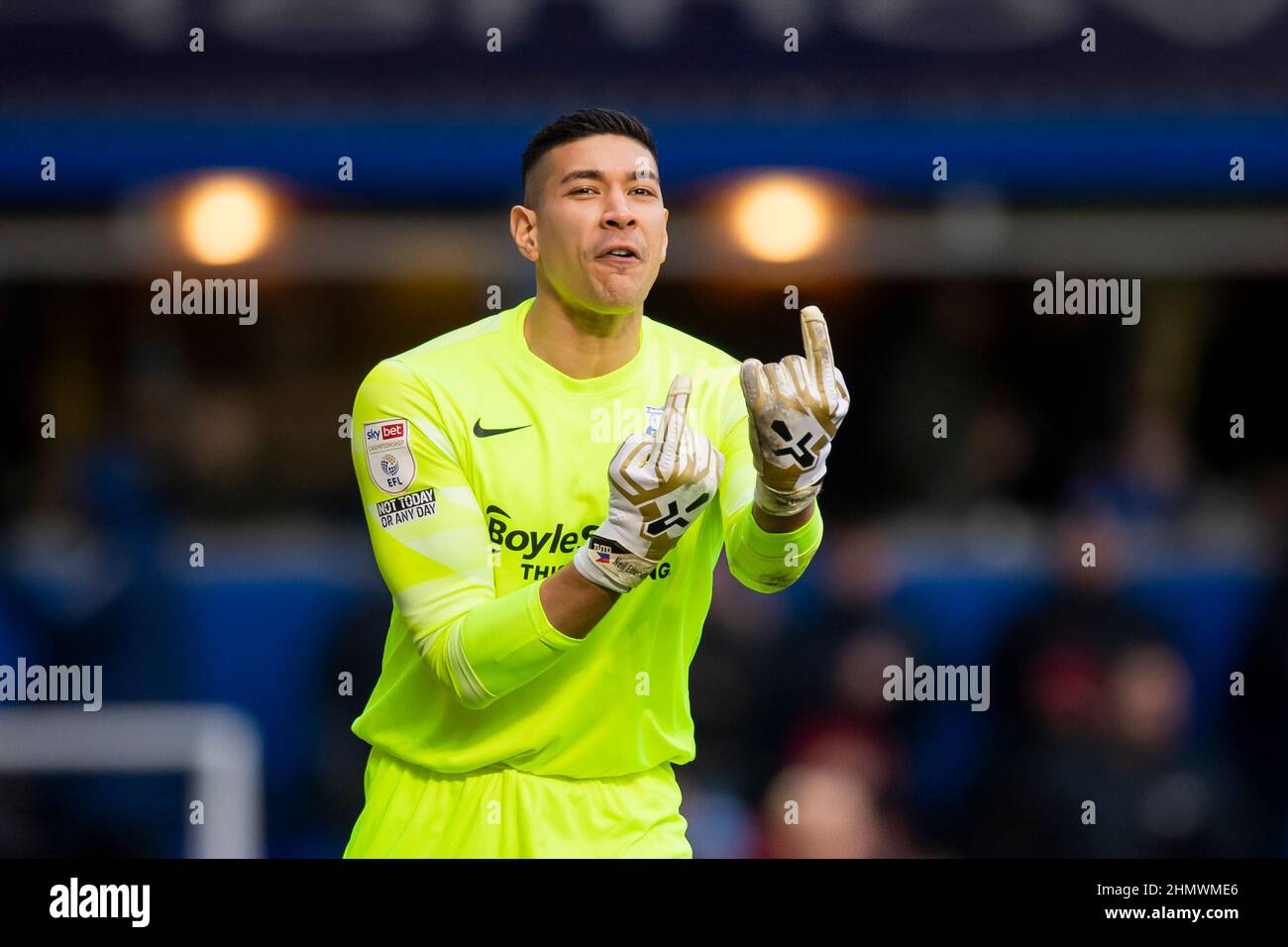 Neil Etheridge de Birmingham City pendant le match de championnat Sky Bet à St Andrew's, Birmingham. Date de la photo: Samedi 12 février 2022. Banque D'Images