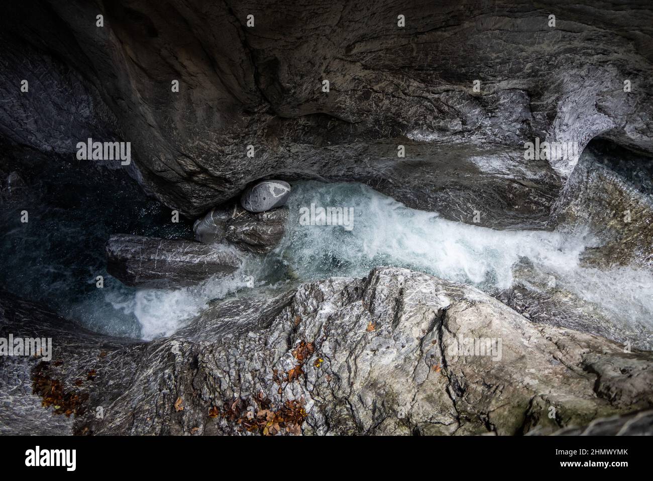 Belles chutes de Cholerenschlucht, Adelboden, Suisse Banque D'Images