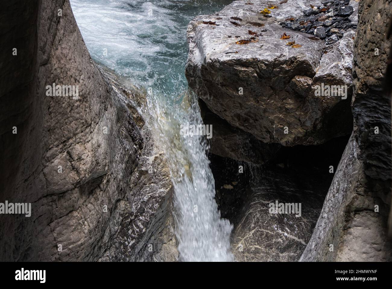 Belles chutes de Cholerenschlucht, Adelboden, Suisse Banque D'Images
