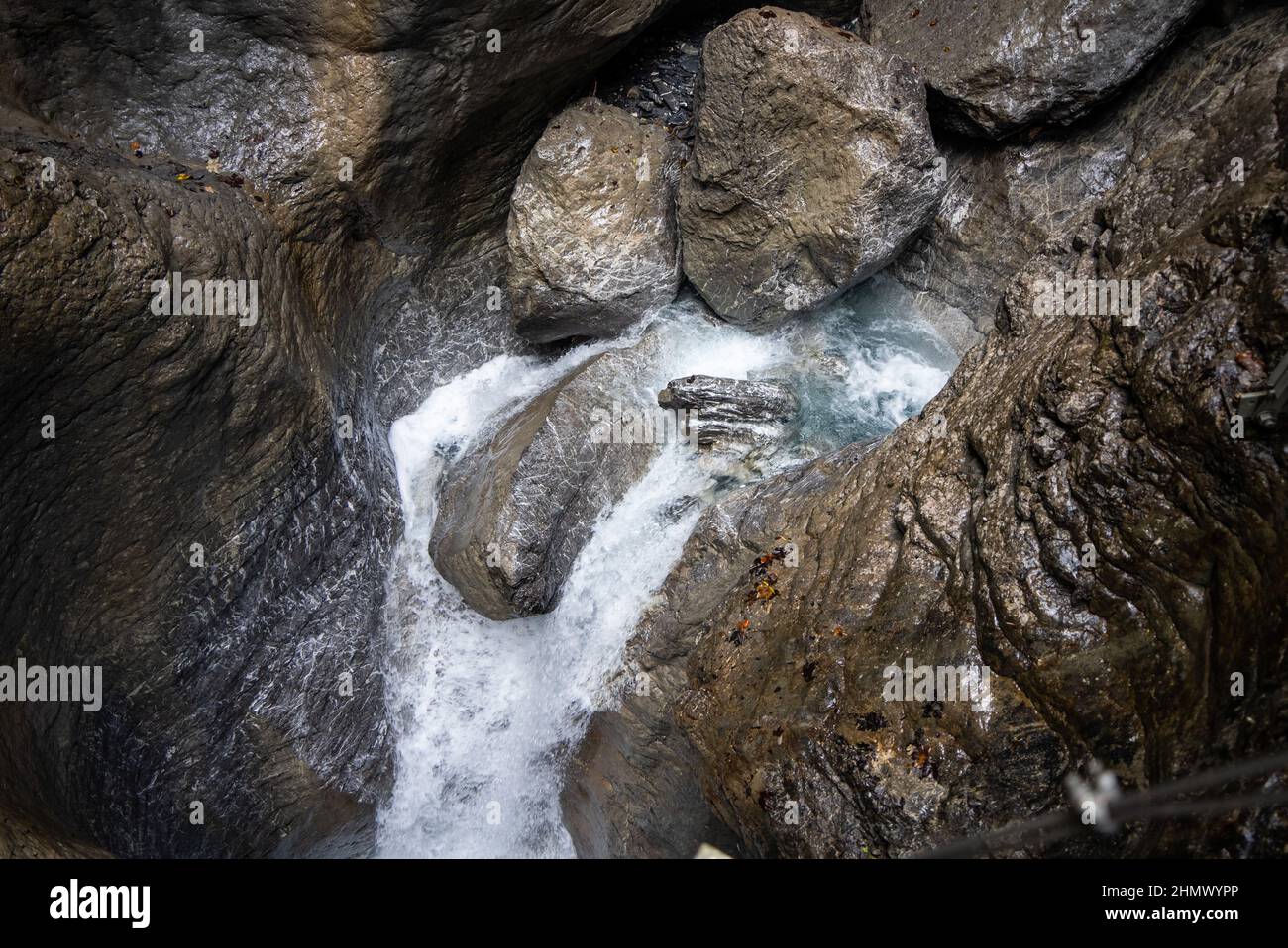 Belles chutes de Cholerenschlucht, Adelboden, Suisse Banque D'Images