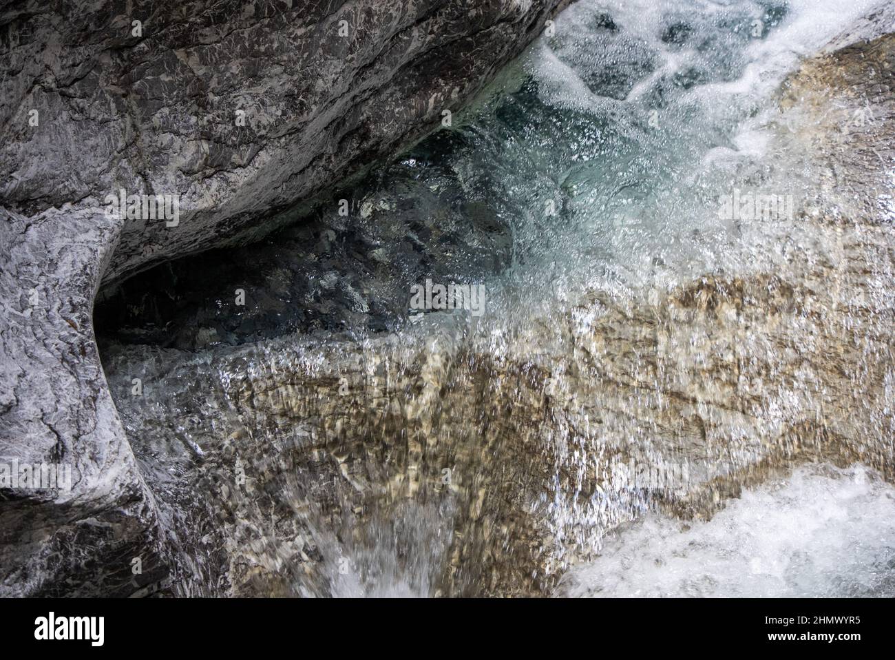 Belles chutes de Cholerenschlucht, Adelboden, Suisse Banque D'Images