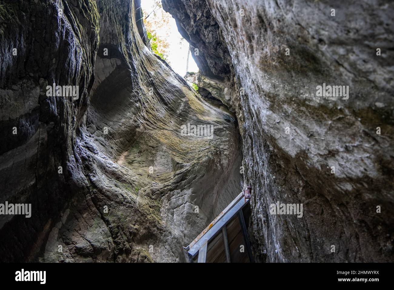 Belles chutes et rochers de Cholerenschlucht, Adelboden, Suisse Banque D'Images