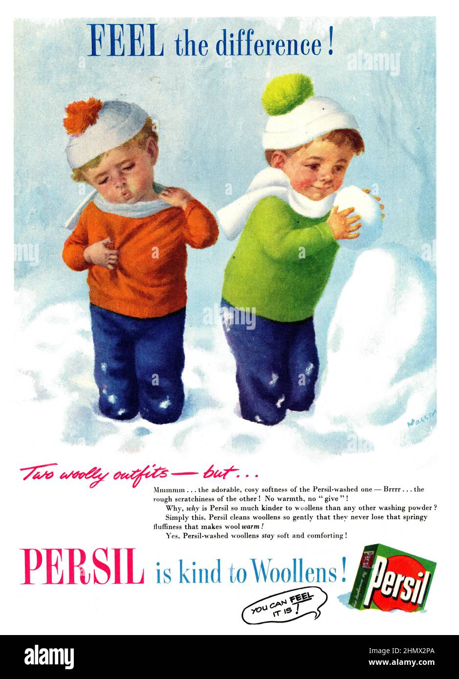 Une publicité vintage Persil pour le lavage de la lessive en poudre Banque D'Images