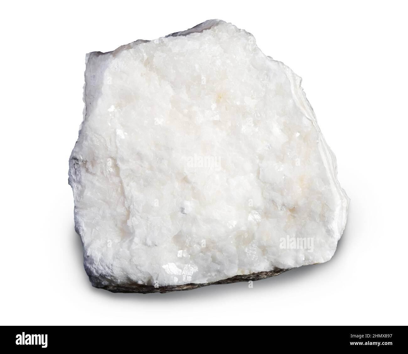 Marbre blanc grossier (roche métamorphique) Banque D'Images
