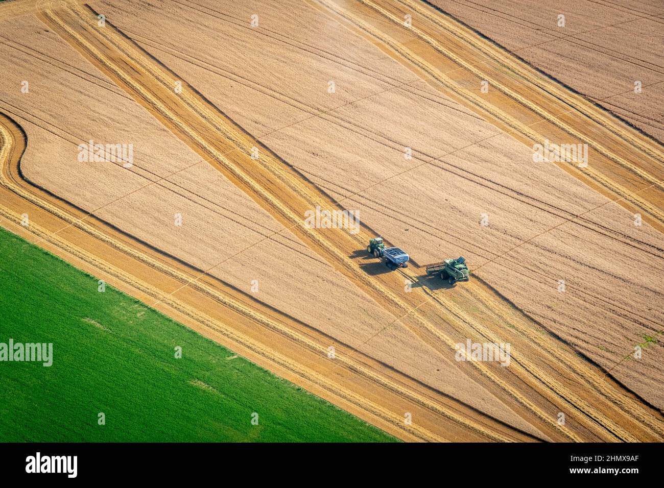 Antenne de terres agricoles le long de la côte est du Maryland Banque D'Images