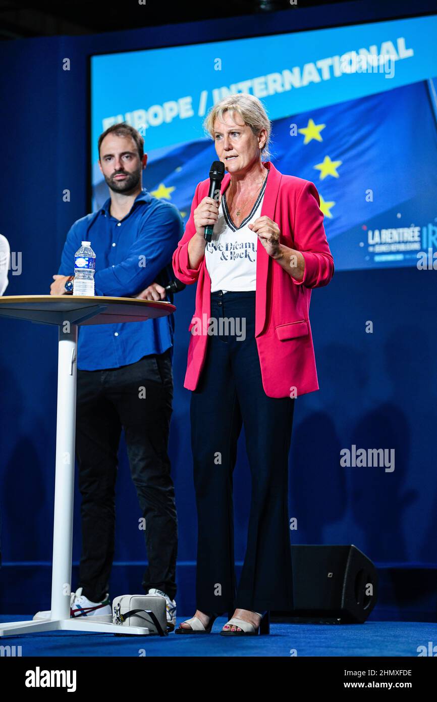 Nadine Morano, membre du parti de droite français les Républicains (LR) lors de l'année 'Campus des jeunes Républicainss' (Campus des jeunes Républicains) h Banque D'Images