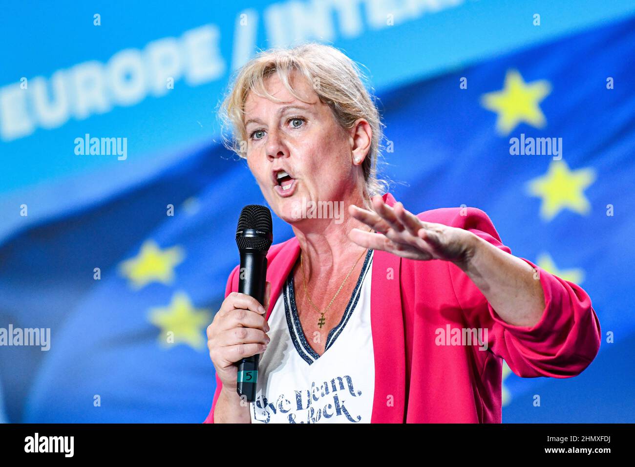 Nadine Morano, membre du parti de droite français les Républicains (LR) lors de l'année 'Campus des jeunes Républicainss' (Campus des jeunes Républicains) h Banque D'Images