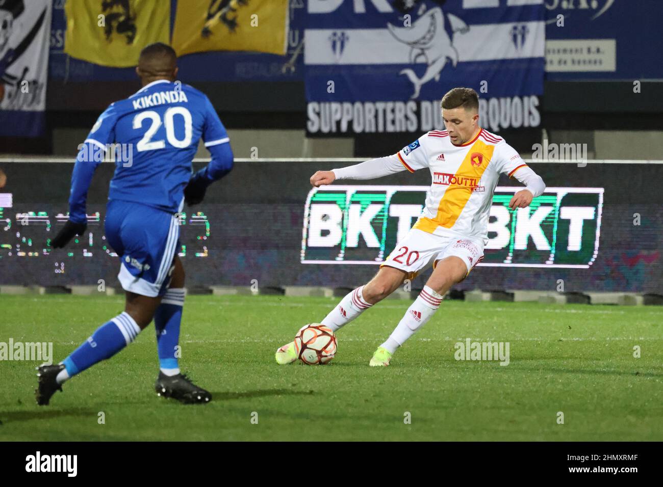 Alan Kerouedan Rodez lors du championnat de France Ligue 2 match de football entre USL Dunkerque et Rodez AF le 12 février 2022 au stade Marcel Tribut à Dunkerque, France - photo Laurent Sanson / LS Medianord / DPPI Banque D'Images