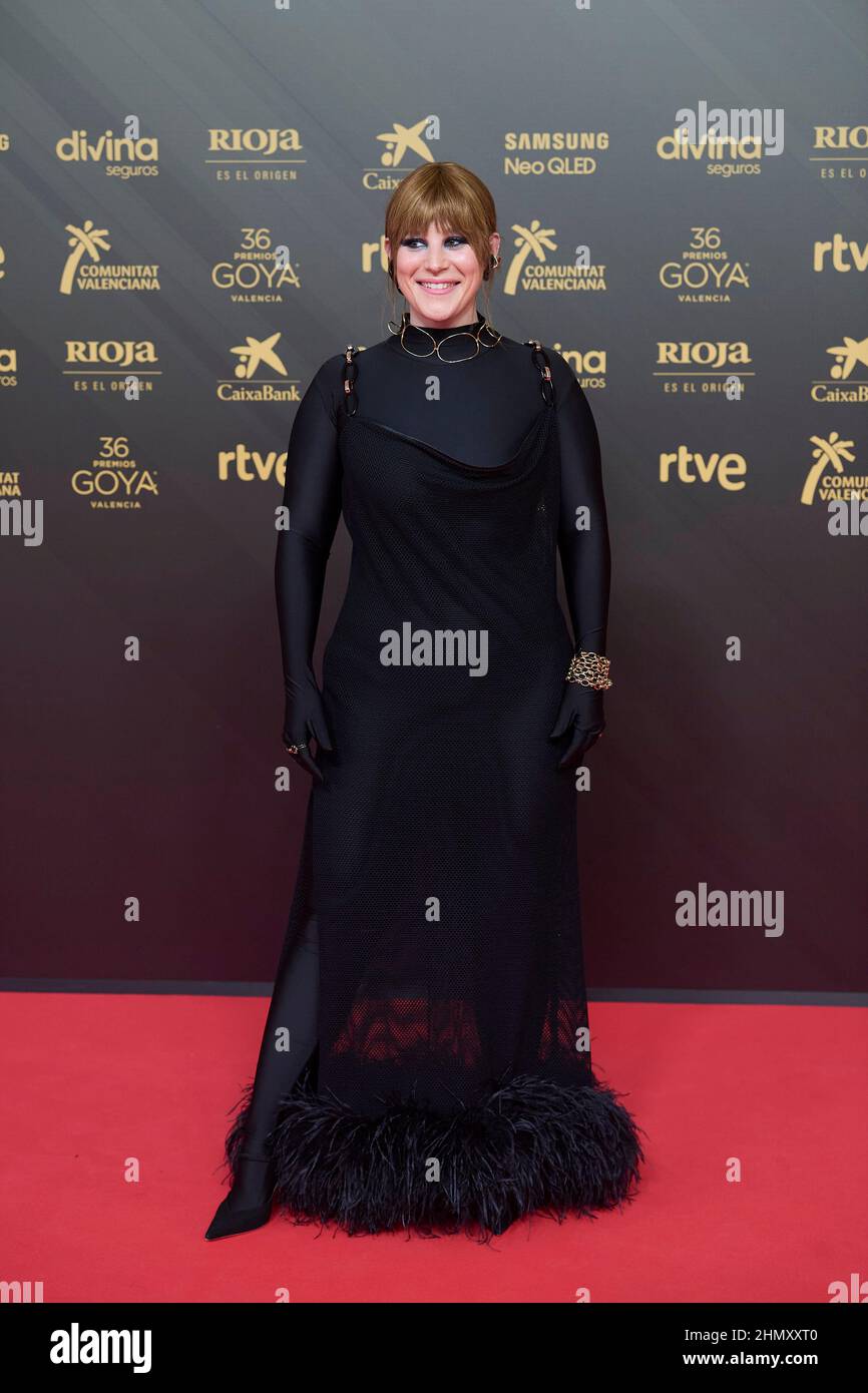 12 février 2022, Valence, Valence, Espagne: Angela Cervantes assiste aux Prix Goya 36th - tapis rouge au Palau des Arts Reina Sofia le 12 février 2022 à Valence, Espagne (Credit image: © Jack Abuin/ZUMA Press Wire) Banque D'Images