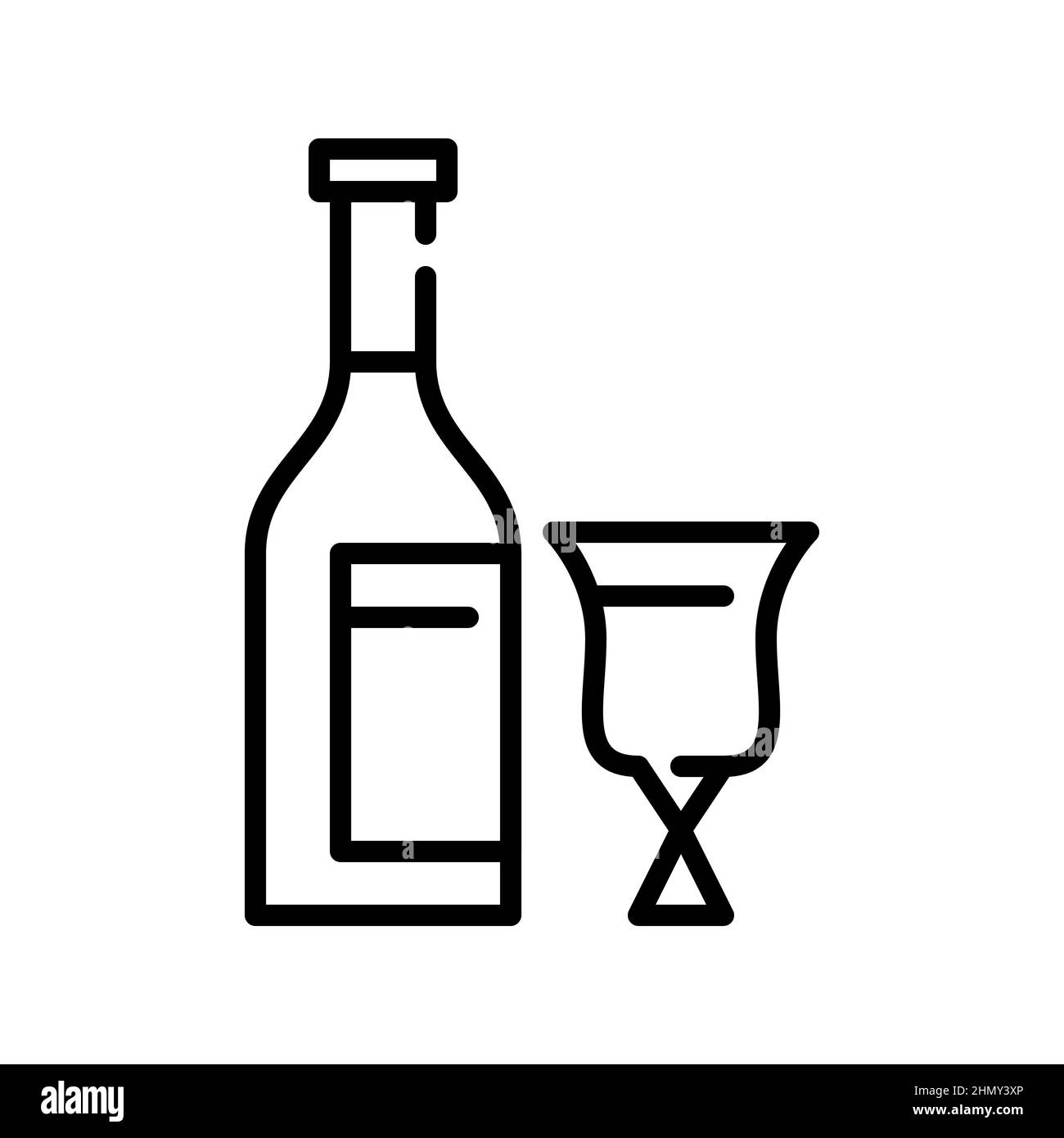 Icône du vin de l'église. Pixel Perfect, icône de contour modifiable Illustration de Vecteur