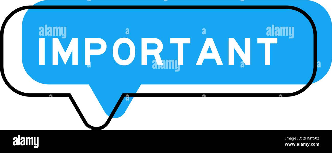 Bannière vocale et teinte bleue avec mot important sur fond blanc Illustration de Vecteur