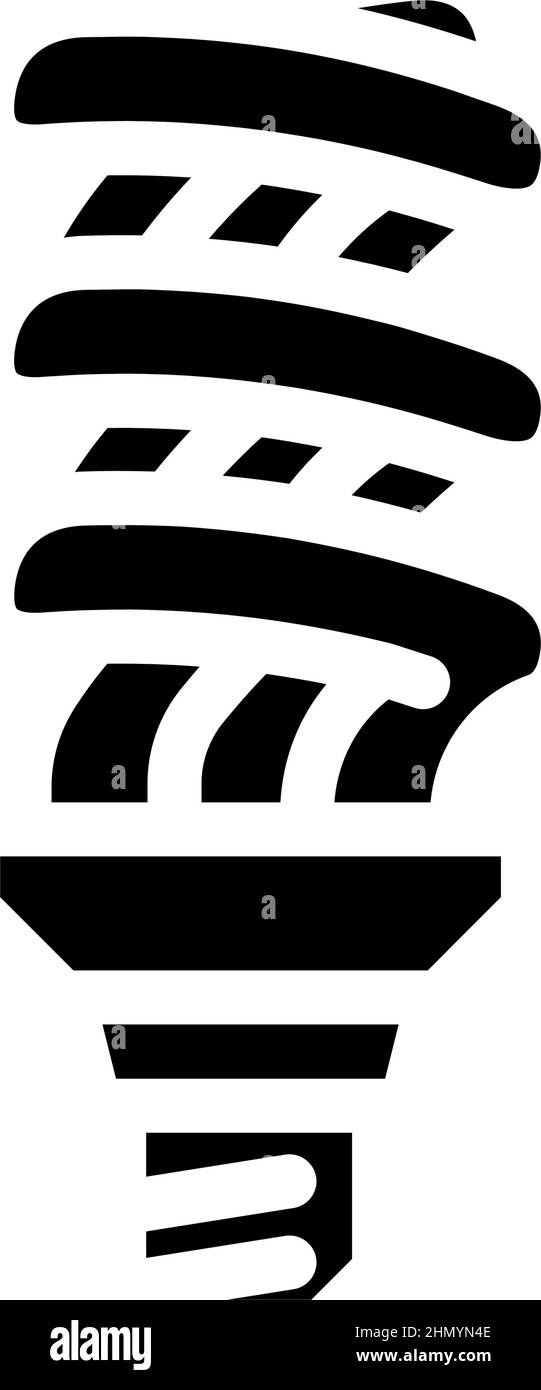 illustration vectorielle d'icône de glyphe d'ampoule fluocompacte Illustration de Vecteur