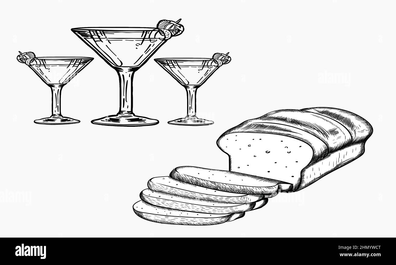 Ingrédients de pâtisserie de dessin animé. Ingrédients de boulangerie, kit d'illustrations vectorielles de farine à pâtisserie. Pâtisserie préparer les ingrédients de la cuisson. Illustration de Vecteur