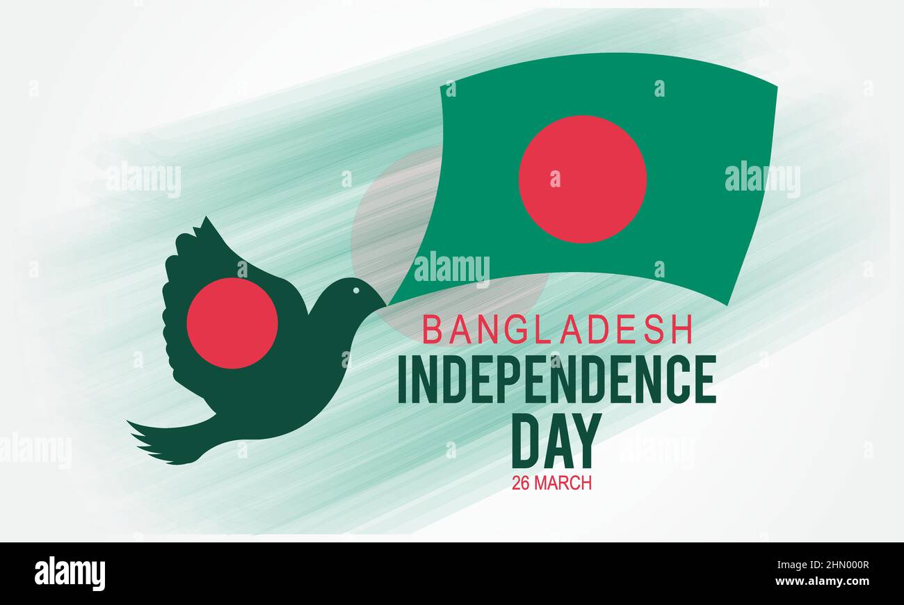 Journée de l'indépendance du Bangladesh. Modèle de vecteur du jour d'indépendance pour la bannière, la carte, l'affiche, l'arrière-plan. Illustration de Vecteur