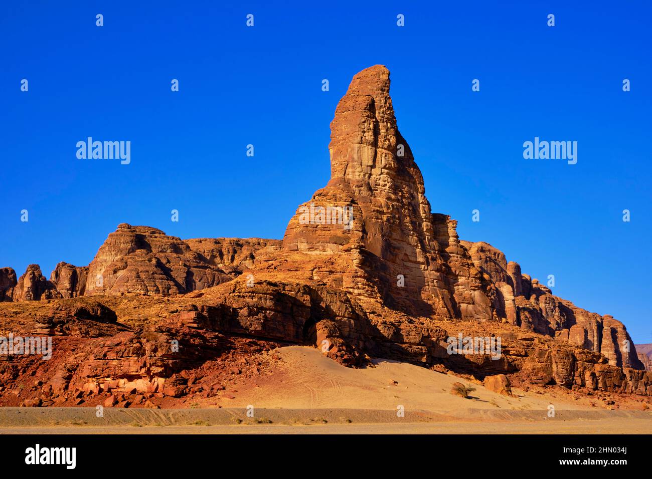 Arabie Saoudite, région d'Al Madinah, Alula ou Al Ula, paysage autour de la ville d'Alula, oasis Banque D'Images