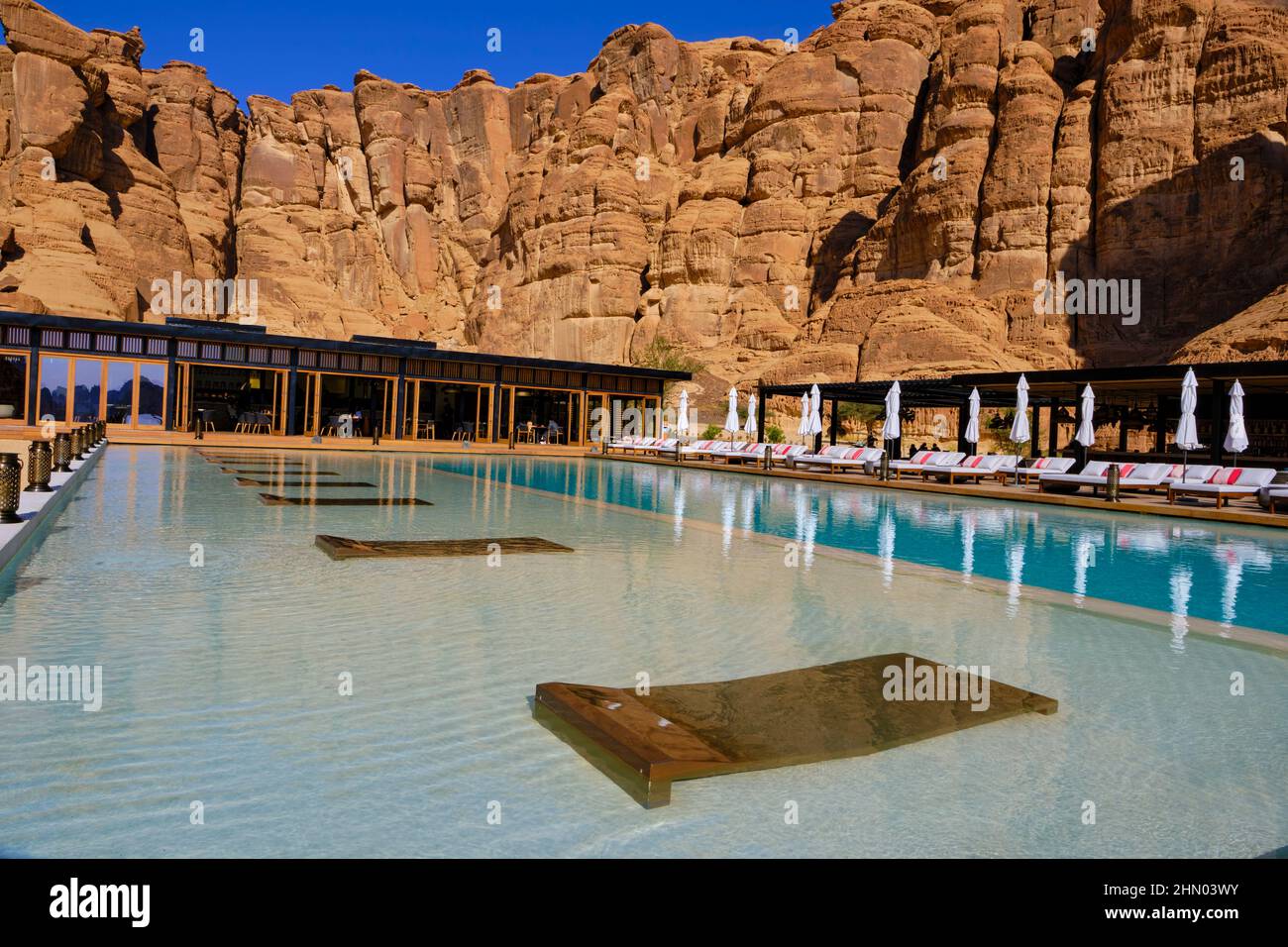 Arabie Saoudite, région d'Al Madinah, Alula ou Al Ula, Hôtel de chambres Banque D'Images