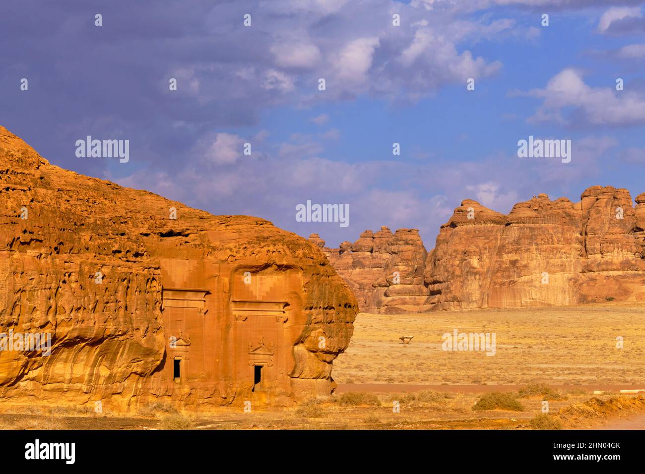 Arabie Saoudite, région d'Al Madinah, Alula ou Al Ula, tombe nabatéenne à Hegra (Madain Saleh) site archéologique, tombe de Jabal AlAhmar Banque D'Images