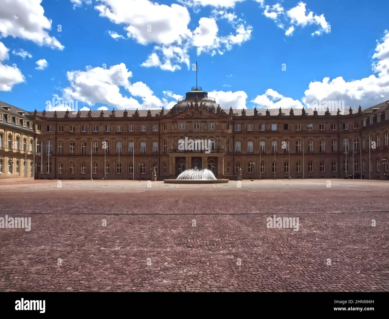 Grand nouveau château de Stuttgart en Allemagne Banque D'Images