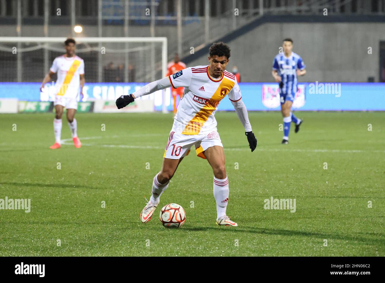 Florian David 10 Rodez lors du championnat de France Ligue 2 match de football entre USL Dunkerque et Rodez AF le 12 février 2022 au stade Marcel Tribut de Dunkerque, France - photo: Laurent Sanson/DPPI/LiveMedia Banque D'Images