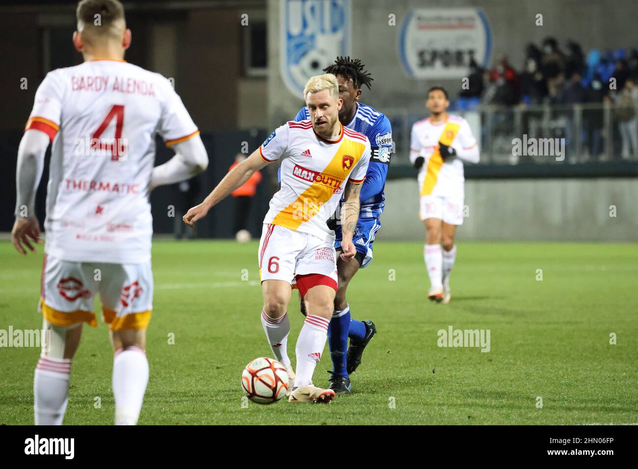 Remy Boissier Rodez lors du championnat français Ligue 2 du match de football entre USL Dunkerque et Rodez AF le 12 février 2022 au stade Marcel Tribut à Dunkerque, France - photo: Laurent Sanson/DPPI/LiveMedia Banque D'Images