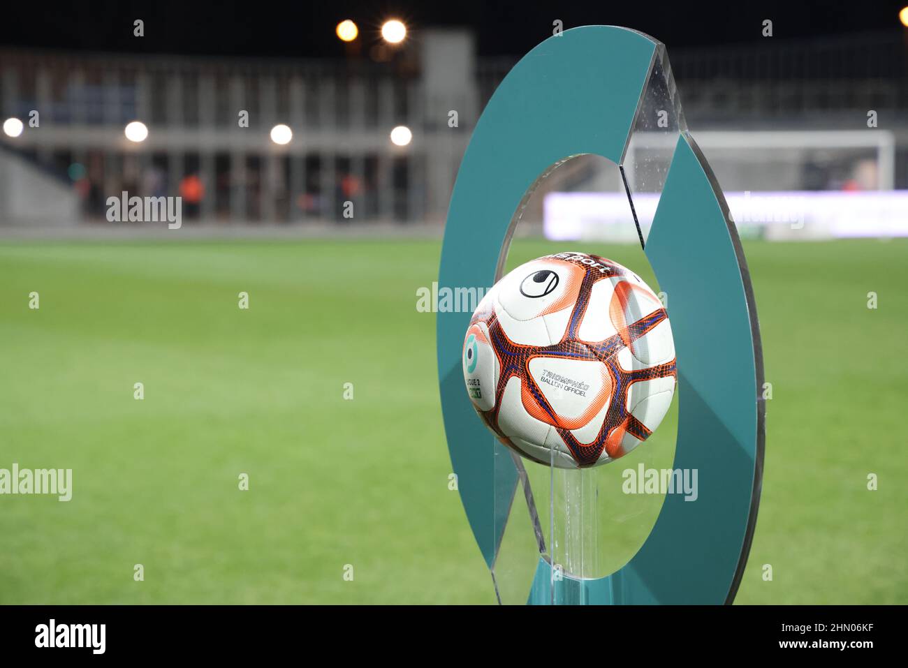 Ambiance Ligue 2 lors du championnat de France Ligue 2 match de football entre USL Dunkerque et Rodez AF le 12 février 2022 au stade Marcel Tribut de Dunkerque, France - photo: Laurent Sanson/DPPI/LiveMedia Banque D'Images