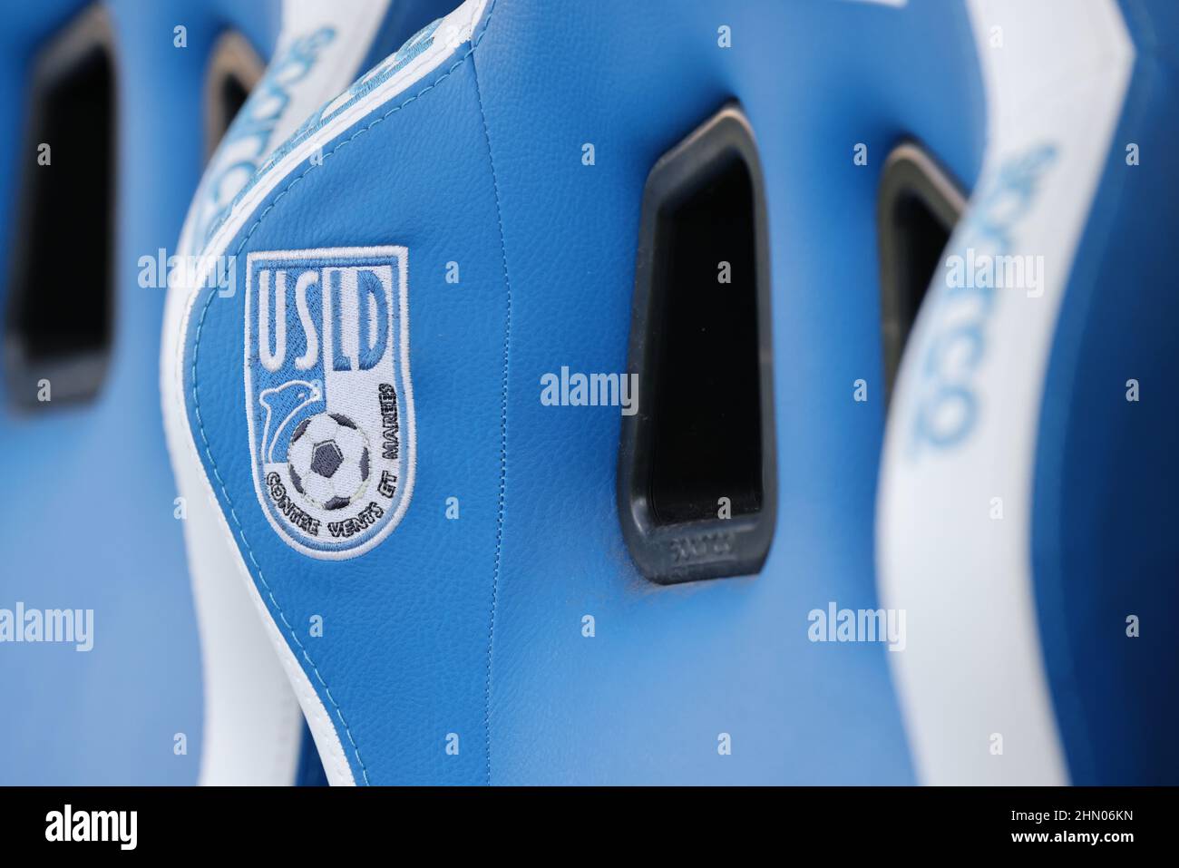 USLD lors du championnat de France Ligue 2 match de football entre USL Dunkerque et Rodez AF le 12 février 2022 au stade Marcel Tribut de Dunkerque, France - photo: Laurent Sanson/DPPI/LiveMedia Banque D'Images