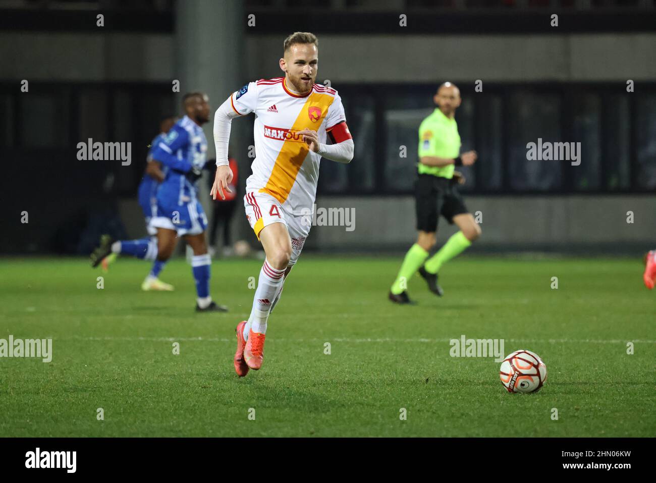 Pierre Bardy Rodez lors du championnat français Ligue 2 du match de football entre USL Dunkerque et Rodez AF le 12 février 2022 au stade Marcel Tribut de Dunkerque, France - photo: Laurent Sanson/DPPI/LiveMedia Banque D'Images