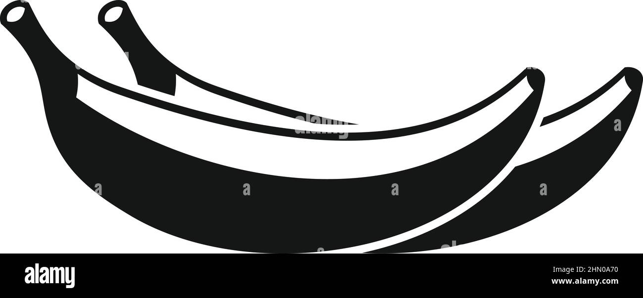 Petit déjeuner banane fruit icône vecteur simple. Une alimentation saine Illustration de Vecteur