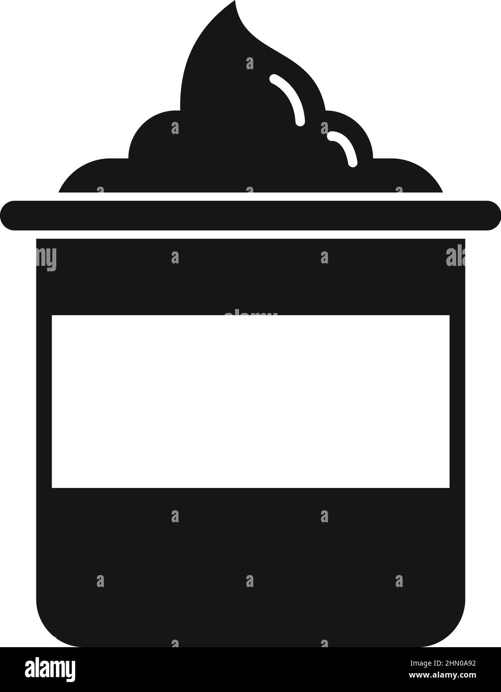 Crème saine icône petit déjeuner vecteur simple. Assiette alimentaire Illustration de Vecteur