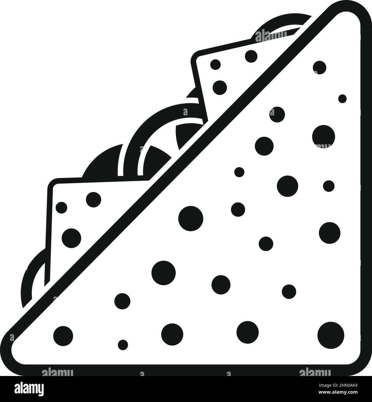 Petit déjeuner sandwich icône vecteur simple. Repas Illustration de Vecteur