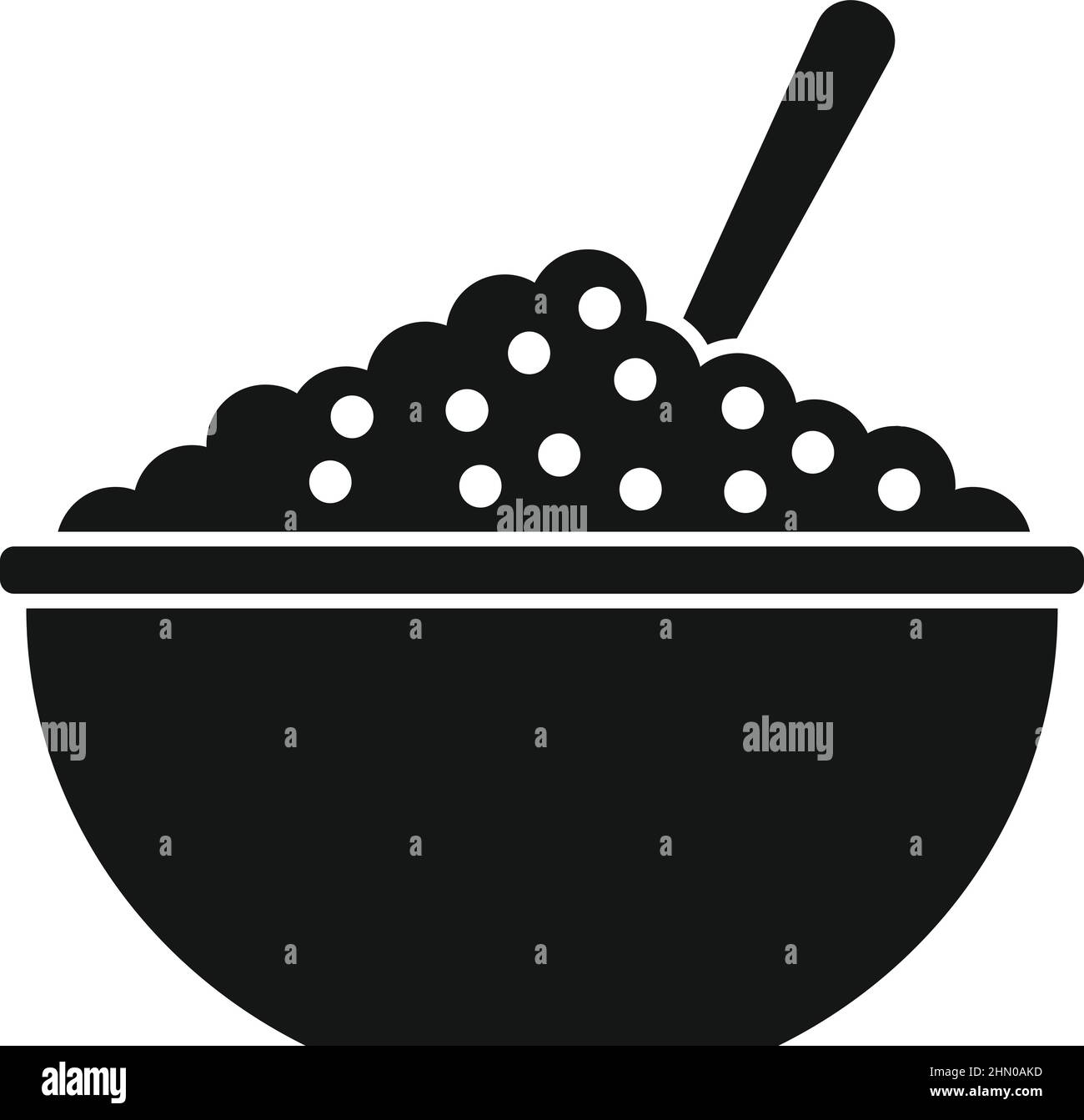 Icône petit déjeuner de céréales vecteur simple. Repas Illustration de Vecteur
