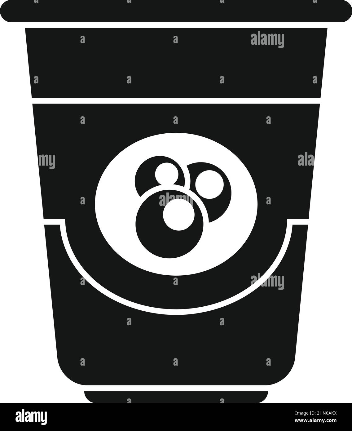 Petit déjeuner yaourt icône vecteur simple. Repas Illustration de Vecteur