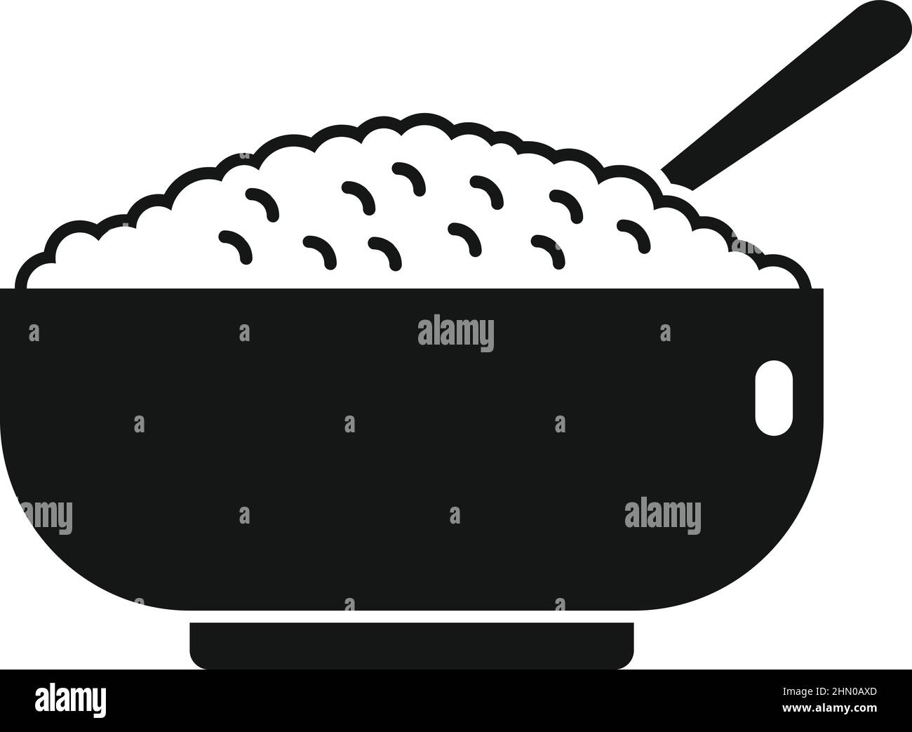 Symbole petit déjeuner flocons d'avoine vecteur simple. Repas Illustration de Vecteur