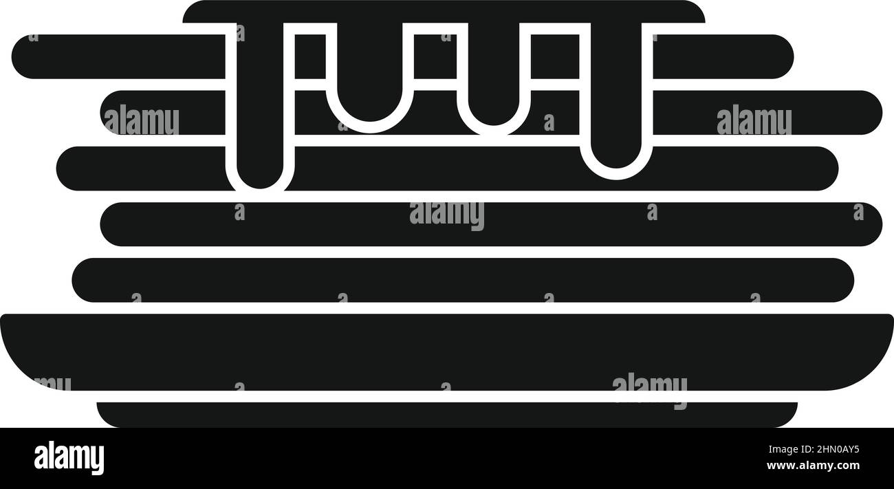 Icône Pancake vecteur simple. Repas de fruits Illustration de Vecteur