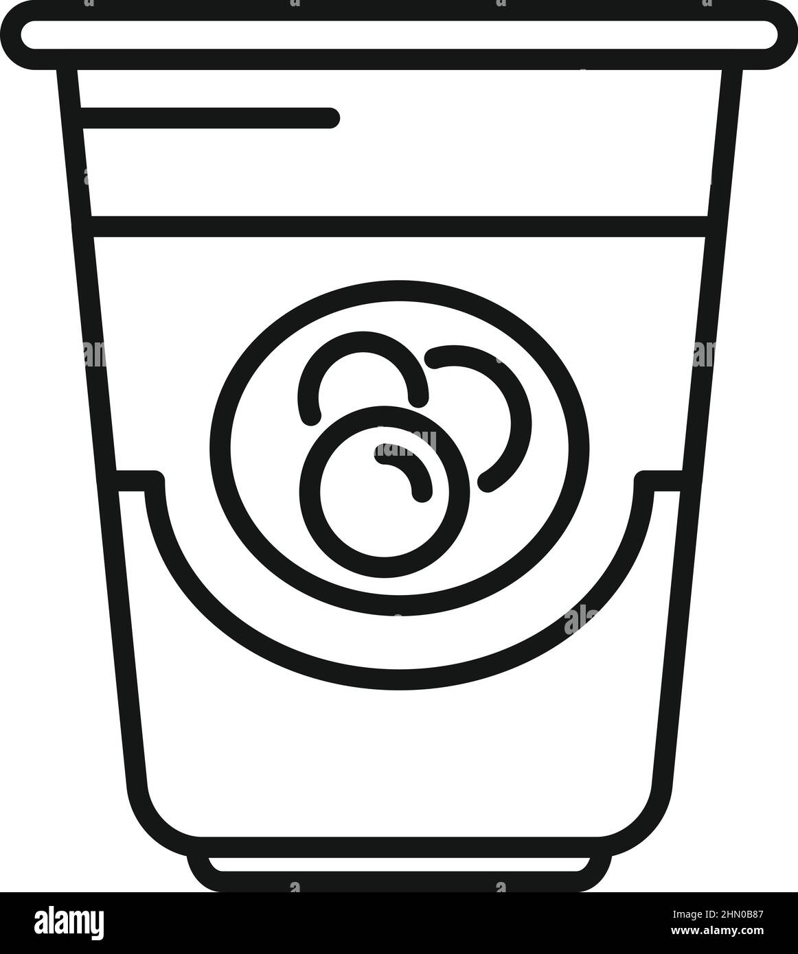 Petit déjeuner yaourt icône vectorisation. Repas Illustration de Vecteur