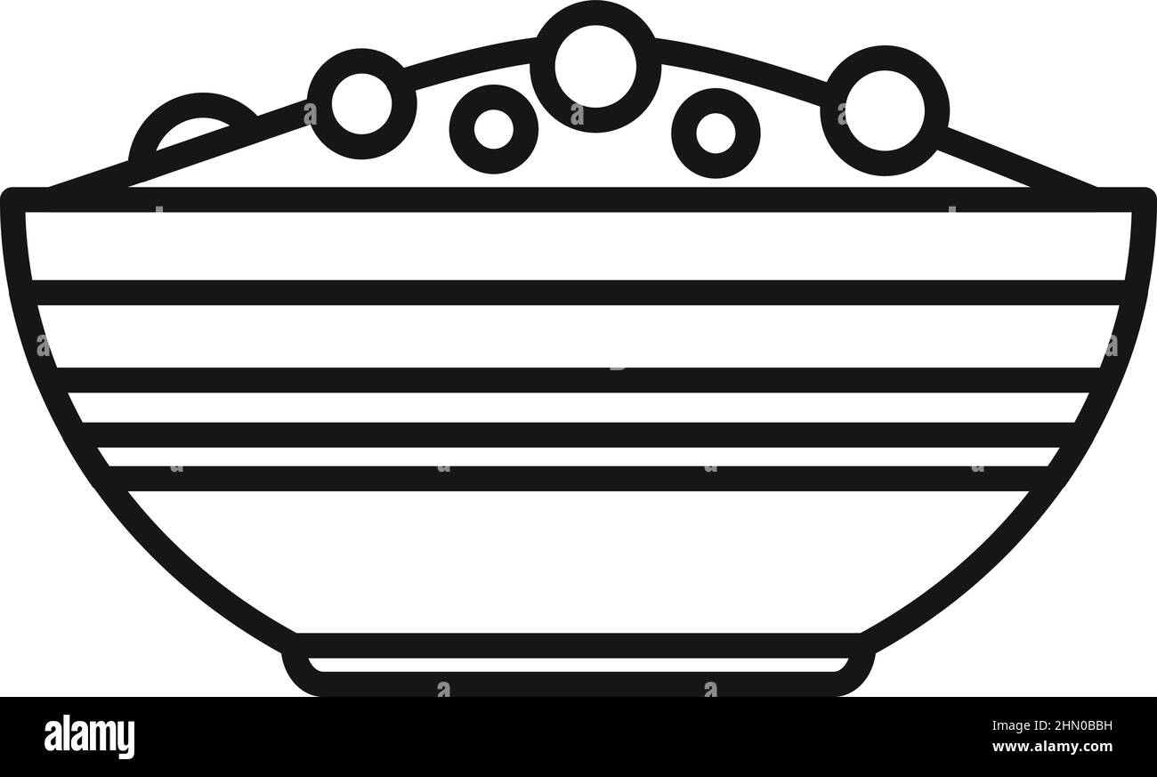 Vecteur de contour de l'icône du petit déjeuner du matin. Une alimentation saine Illustration de Vecteur