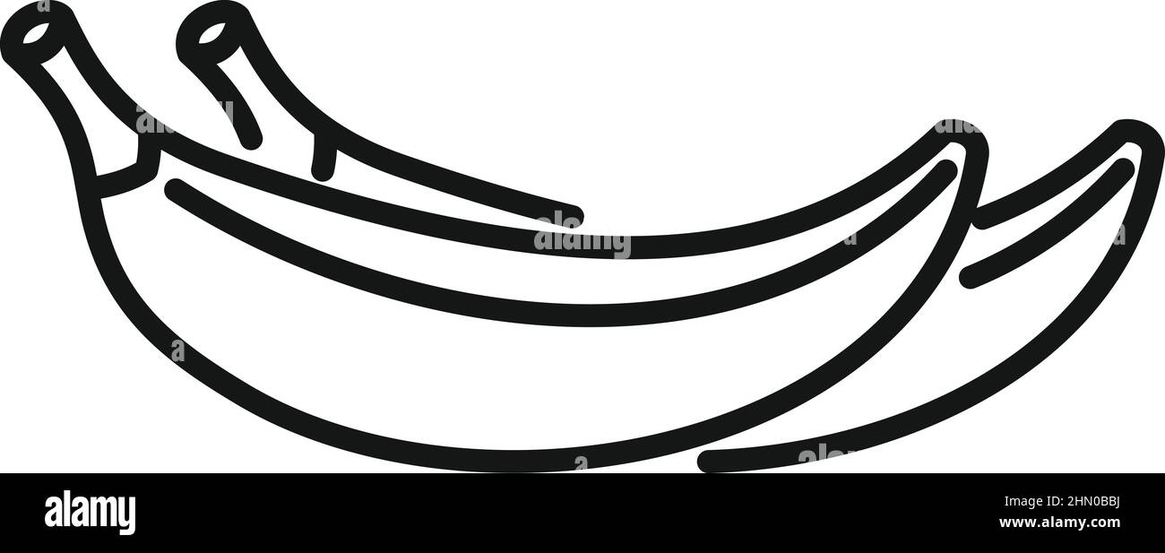 Petit-déjeuner banane fruit icône vectorielle vecteur. Une alimentation saine Illustration de Vecteur