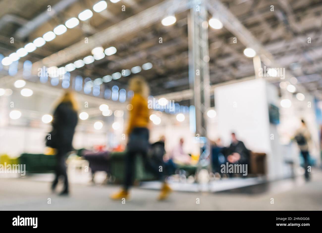 Arrière-plan du salon professionnel intentionnellement flou Banque D'Images