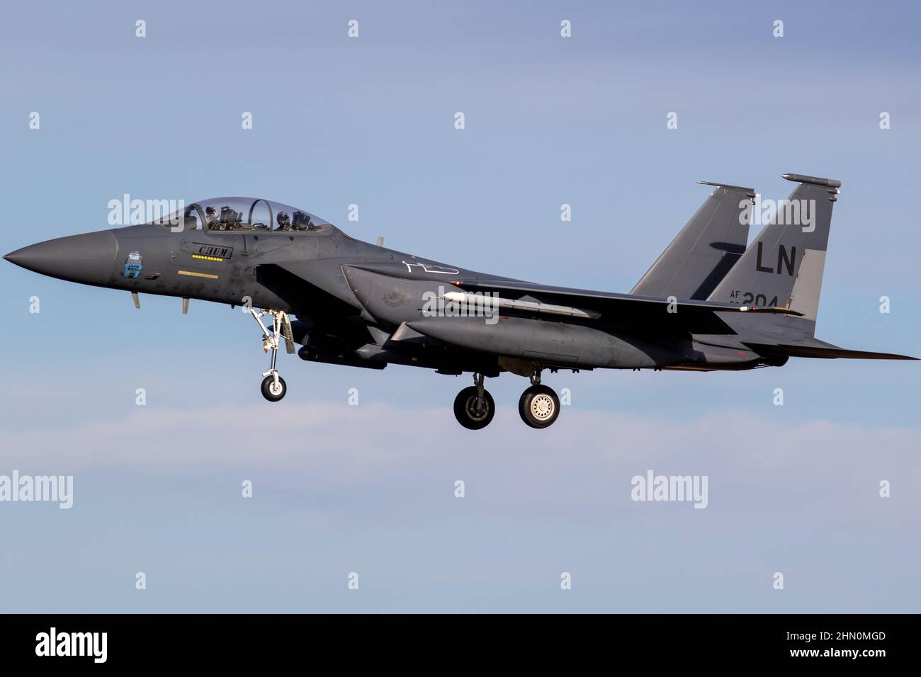 McDonnell Douglas F-15E Strike Eagle Landing Banque D'Images