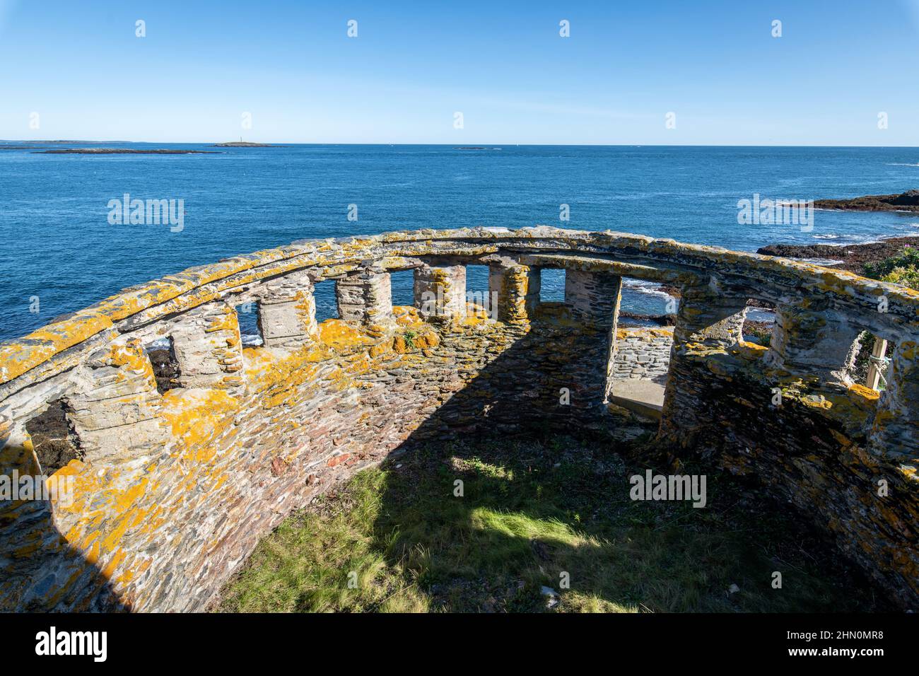 Eagle Island , maison de l'amiral Peary Banque D'Images