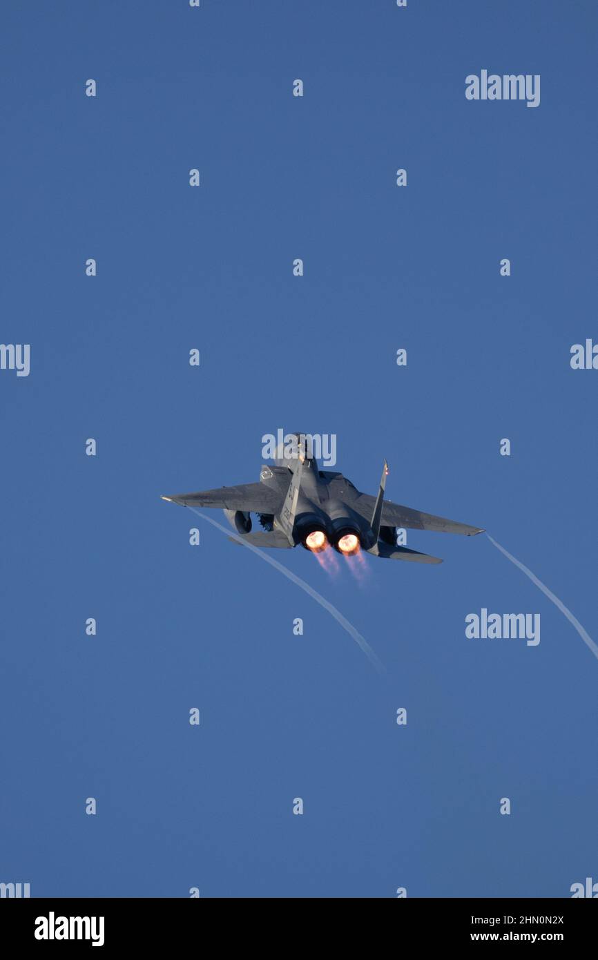 McDonnell Douglas F-15E Strike Eagle Performance décollage. Banque D'Images