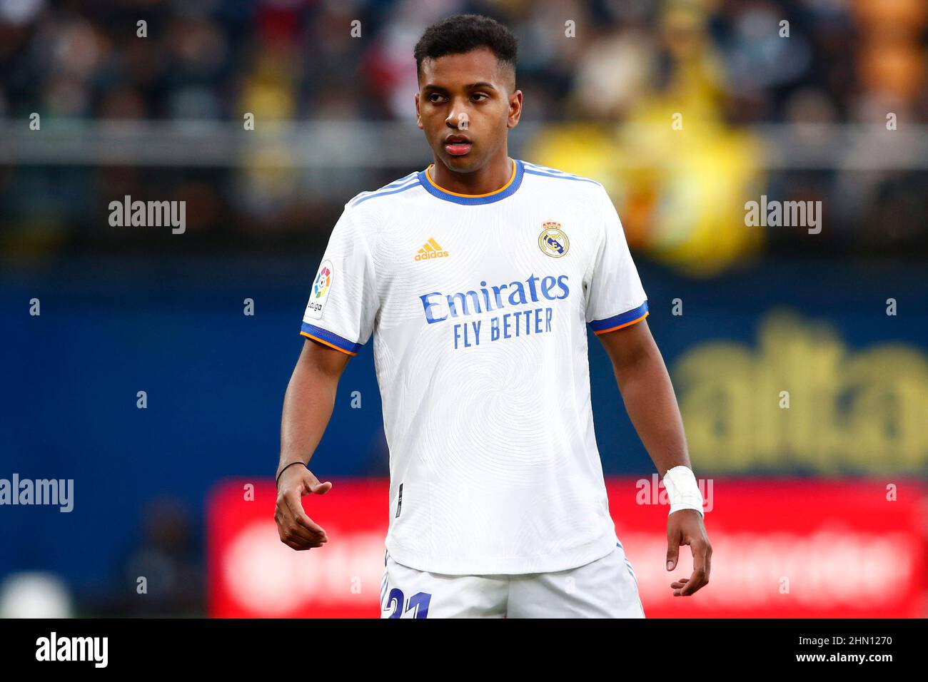 12th février 2022 ; Estadio la Ceramica, Vila Real, Espagne ; la Liga football, Villarreal CF versus Real Madrid; Rodrygo Silva de Goes of Real Madrid Banque D'Images