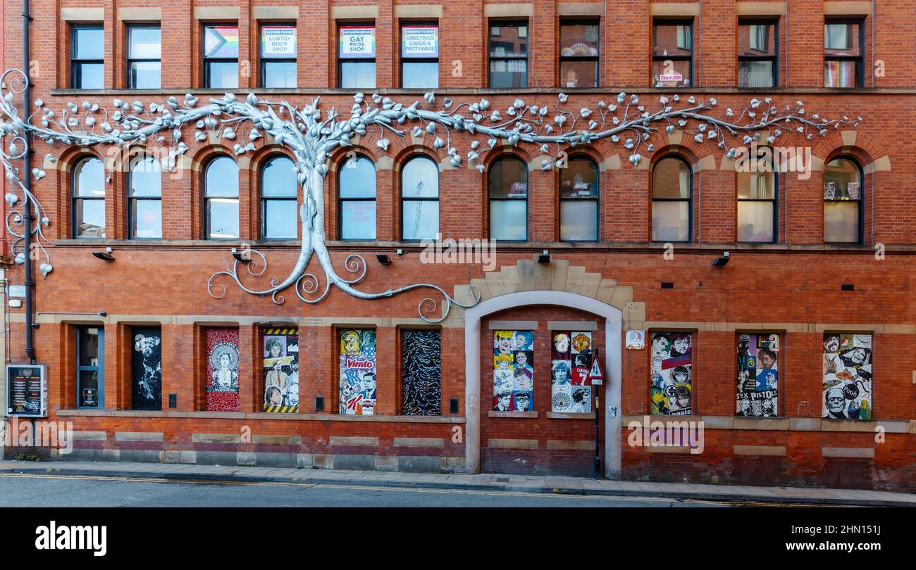 Façade de Affleck's Palace un autre grand magasin. Des mosaïques de Mark Kennedy décorent les fenêtres du rez-de-chaussée. Nord, quartier, Manches Banque D'Images