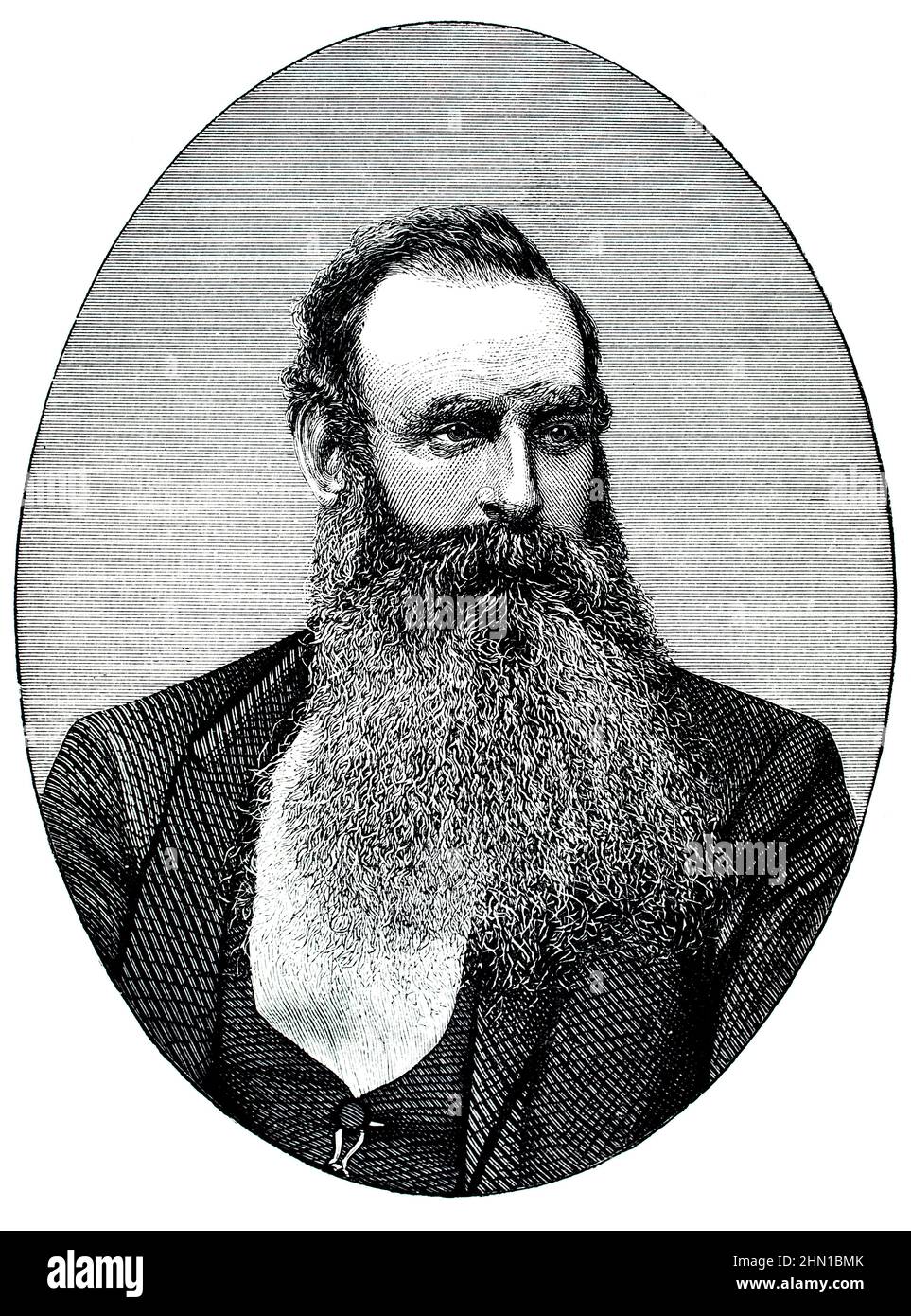 Histoire industrielle, Allen B Wilson inventeur américain de la machine à coudre de type navette Banque D'Images